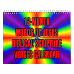 12-Monats-Worte Jesu Bibel-Schrift-Verse Kalender