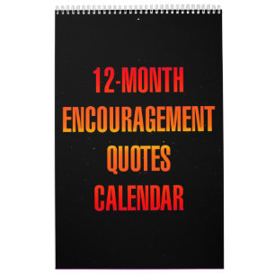 12-Monats-Zitate zur Ermutigung Kalender