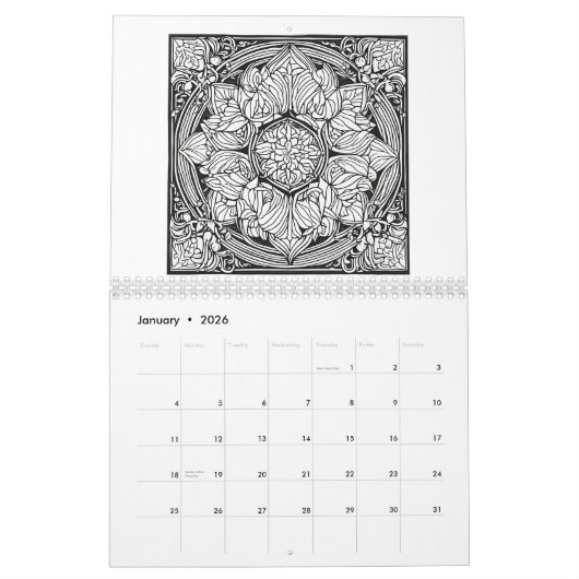 12 Monatskalender für Rose Schmetterlinge Kalender (Jan 2026)