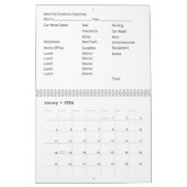 12 Monatskalender Geschäftskosten Kalender (Jan 2026)