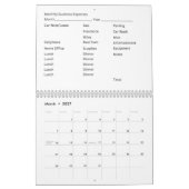 12 Monatskalender Geschäftskosten Kalender (Mär 2027)