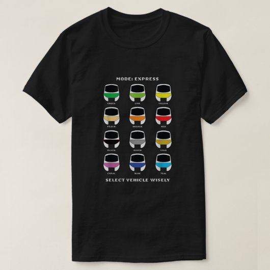 12 Monorails Modus Express Fahrzeug weise auswähle T-Shirt (Design vorne)