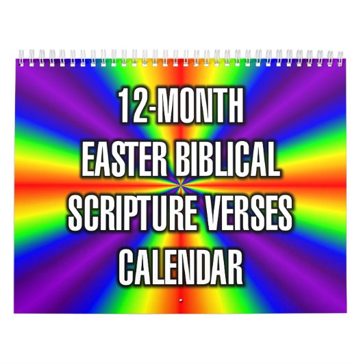 12-Month Easter Biblical Scripture Verses Kalender (Titelbild)