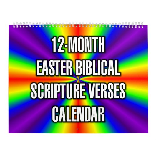 12-Month Easter Biblical Scripture Verses Kalender (Titelbild)