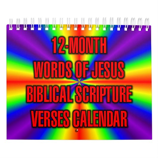 12-Month Words of Jesus Biblical Scripture Verses Kalender (Titelbild)