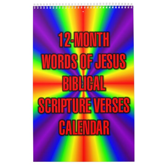 12-Month Words of Jesus Biblical Scripture Verses Kalender (Titelbild)