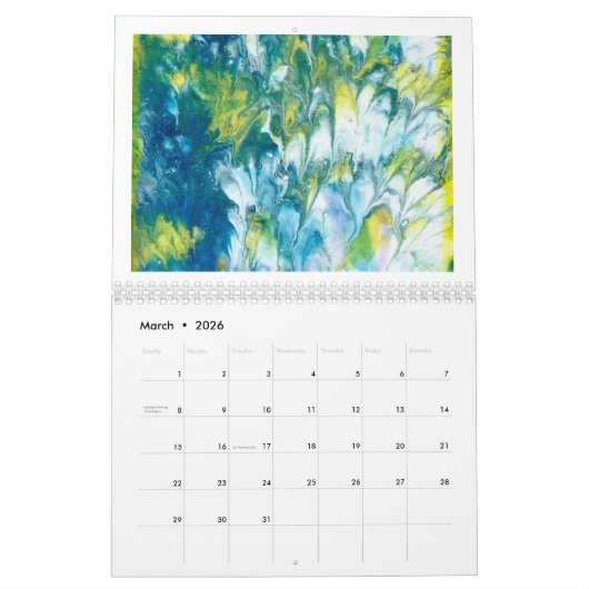 12 months of contemporary abstract artwork kalender (Mär 2026)