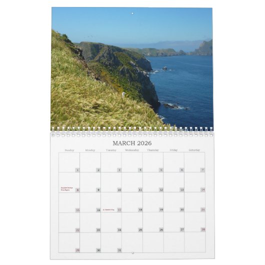 12 Nationalparks in 12 Monaten, 8. Kalender (Mär 2026)