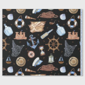 #12 Nautical Haven Wrapping Paper "Big Size" Geschenkpapier (Flach)