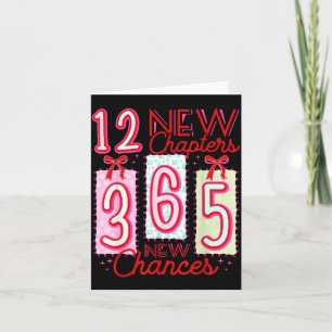12 neue Kapitel 365 neue Chancen 2026 Frohes neues Dankeskarte