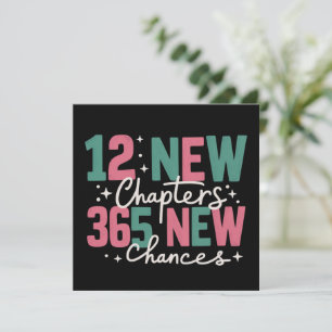 12 neue Kapitel 365 neue Chancen Inspirierend Einladung