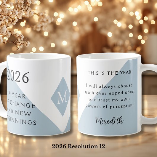 12. Neujahrsvorsatz für 2026 Jahr des Wandels  Kaffeetasse