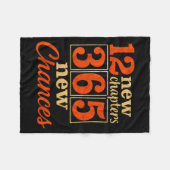 12 New Chapters 365 Chances Motivational Fleecedecke (Vorderseite (Horizontal))