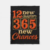 12 New Chapters 365 Chances Motivational Fleecedecke (Vorderseite)