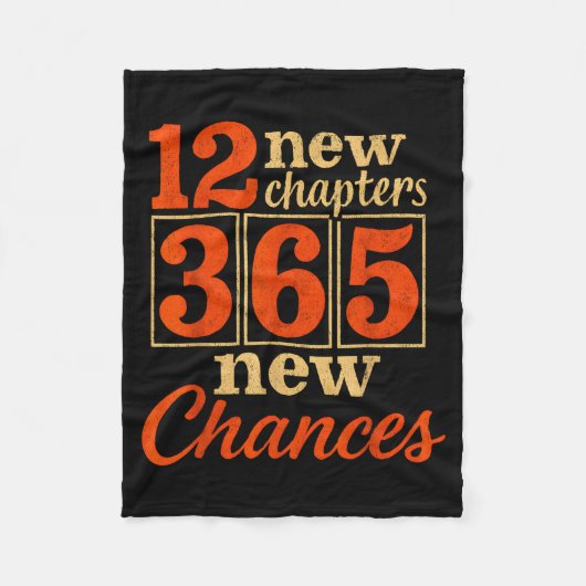 12 New Chapters 365 Chances Motivational Fleecedecke (Vorderseite)