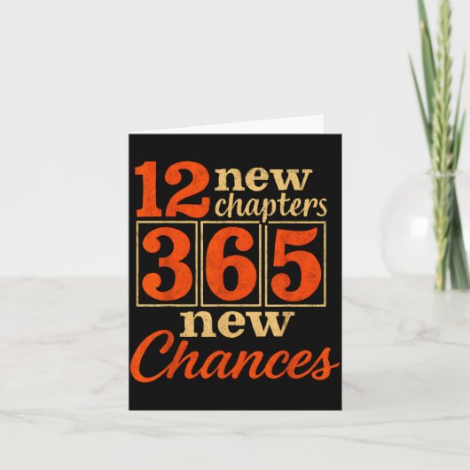 12 New Chapters 365 Chances Motivational Karte (Vorderseite)