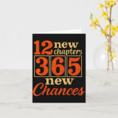 12 New Chapters 365 Chances Motivational  Karte (Gelbe Blume)