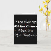 12 New Chapters 365 New Chances Cheers To New Begi Karte (Gelbe Blume)