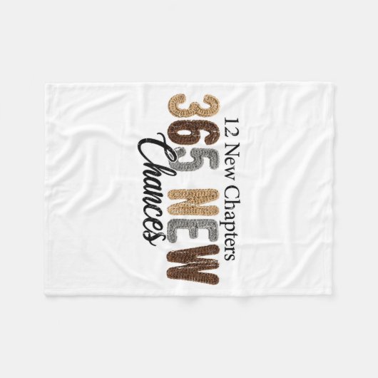 12 New Chapters 365 New Chances  Fleecedecke (Vorderseite (Horizontal))