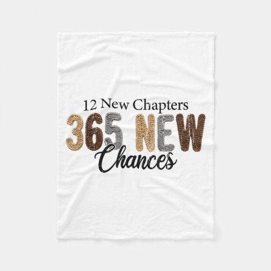 12 New Chapters 365 New Chances Fleecedecke (Vorderseite)