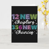 12 New Chapters 365 New Chances Happy New Year 202 Karte (Gelbe Blume)