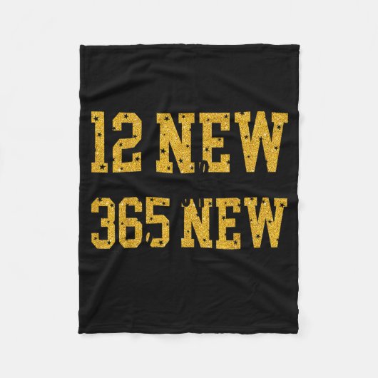 12 New Chapters 365 New Chances Happy New Year Par Fleecedecke (Vorderseite)