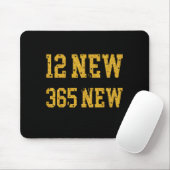 12 New Chapters 365 New Chances Happy New Year Par Mousepad (Mit Mouse)