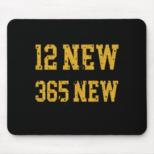 12 New Chapters 365 New Chances Happy New Year Par Mousepad (Vorne)