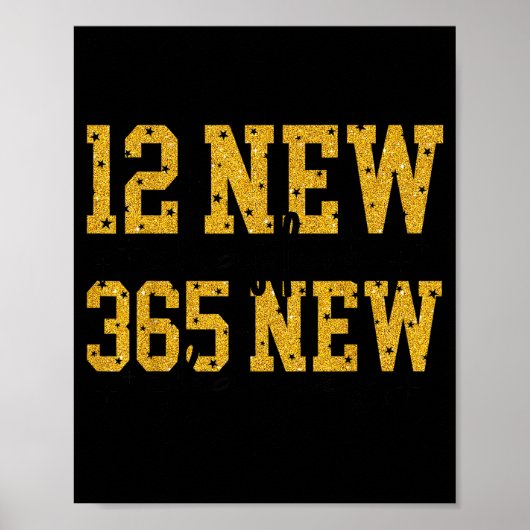 12 New Chapters 365 New Chances Happy New Year Par Poster (Vorne)