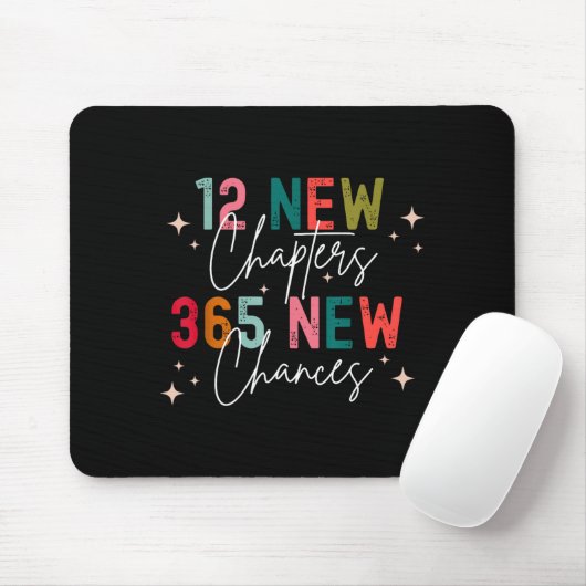 12 New Chapters 365 New Chances New Year's Eve 202 Mousepad (Mit Mouse)