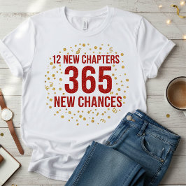  💫 12 New Chapters 365 New Chances T-Shirt Tri-Blend Shirt