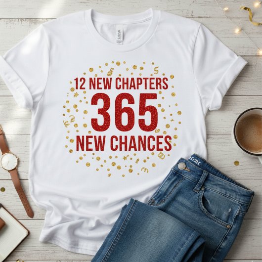 💫 12 New Chapters 365 New Chances T-Shirt Tri-Blend Shirt
