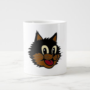 12 NIEDLICHE SCHWARZSCHWARZE UND BROWNE KATZE Jumbo-Tasse