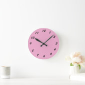 12 Number Choices to Choose From Pink Clock Runde Wanduhr (Zuhause)
