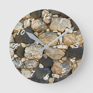 12 Number Choices to Choose From Stone Wall Clock Runde Wanduhr