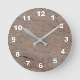12 Nummern zur Auswahl - Marmoruhr mit Brn-Tan Runde Wanduhr