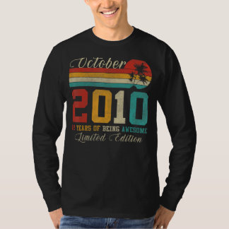 12. Oktober Vintag 2010 12. Geburtstag T-Shirt