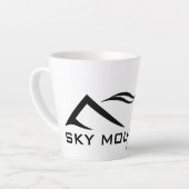 12 oz Latte Tasse mit Sky Mountain Coffee Logo (Linke Ecke)