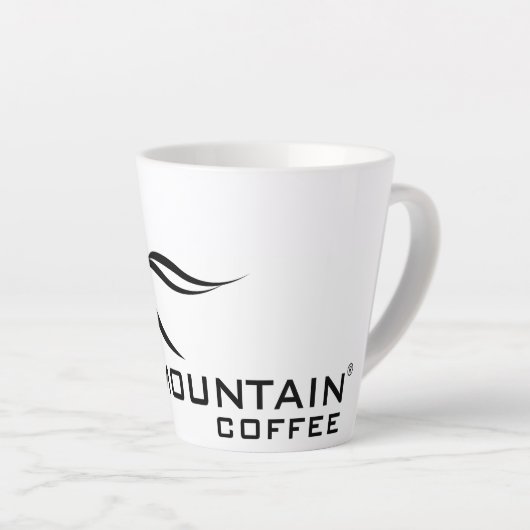 12 oz Latte Tasse mit Sky Mountain Coffee Logo (Rechte Ecke)