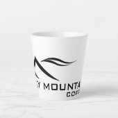 12 oz Latte Tasse mit Sky Mountain Coffee Logo (Vorderseite)