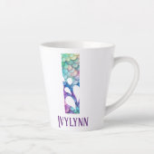 12 oz Mit Monogramm Meerjungfrau gestylt Milchtasse (Rechts)