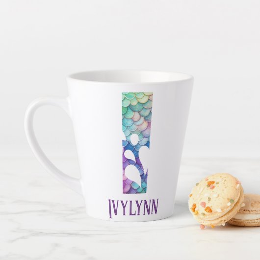 12 oz Mit Monogramm Meerjungfrau gestylt Milchtasse (Beispiel)