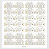 12 oz Skep Form Honey Blume und Bee Yellow Aufkleber (Blatt)