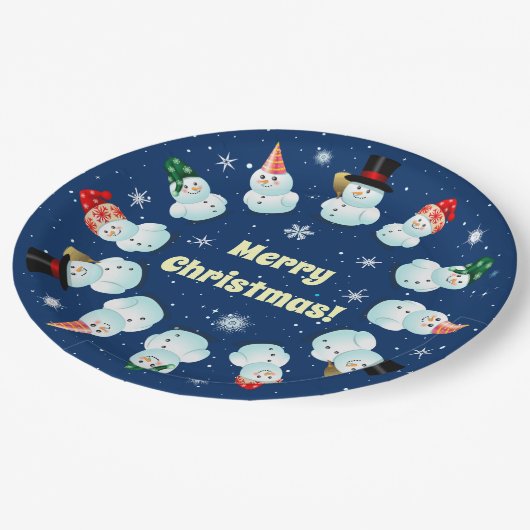 12 Papiertafel für Snowboarder Pappteller (Schrägansicht)