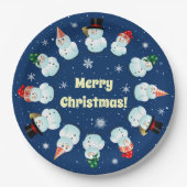 12 Papiertafel für Snowboarder Pappteller (Vorderseite)