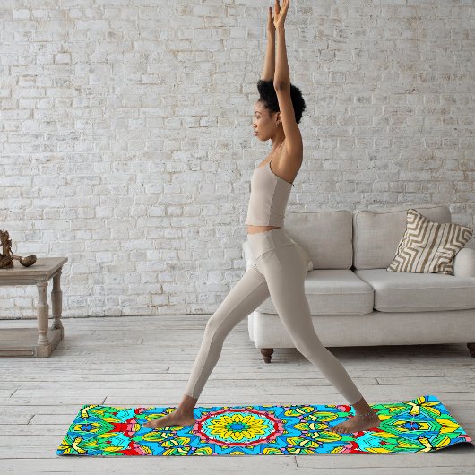 12 Petale Blume Abstrakt Yogamatte