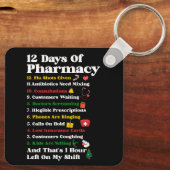 12 Pharmacy Funny Christmas Pharmacist Tec Schlüsselanhänger (Rückseite)