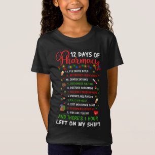 12 Pharmacy Funny Christmas Pharmacist Tec T-Shirt