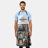 12 Photo Collage Best Grandpa Ever Schürze (Getragen)