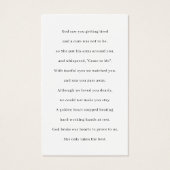 12 Photo Collage Funeral Memorial Prayer Cards (Rückseite)